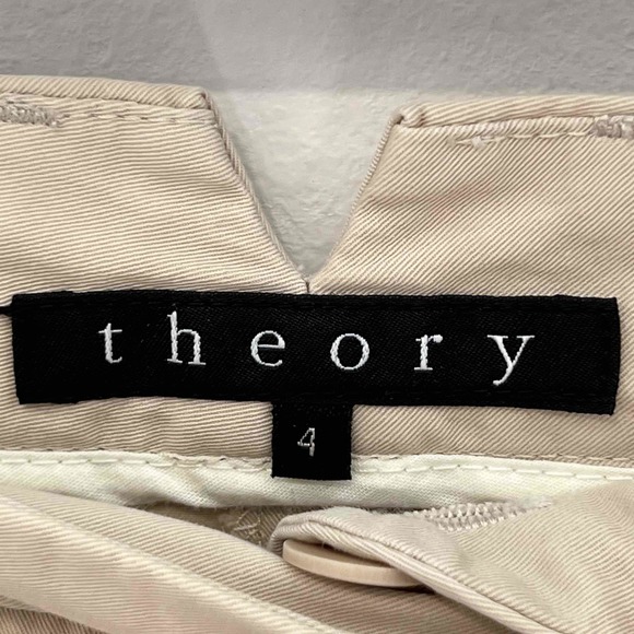 Theory  Womens Khaki Dress Ankle Pants Size 4 ($325) - Picture 5 of 7